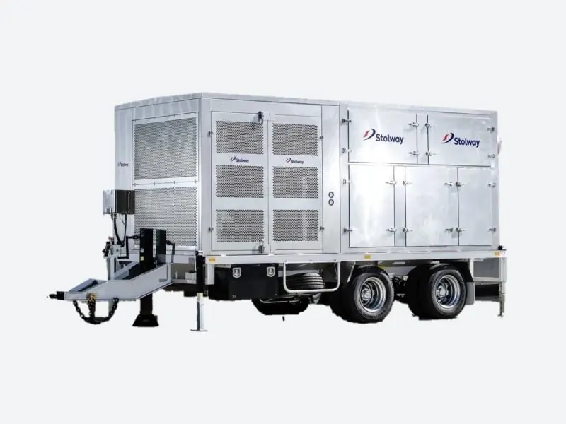 Trailer-mounted Stolway mobile HVAC unit