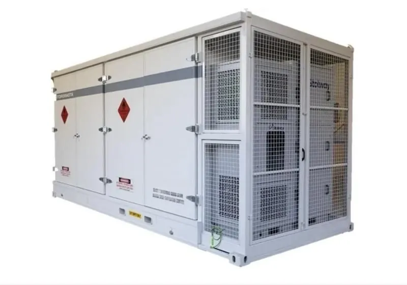 Dangerous goods store fitted with a Stolway vertical packaged unit
